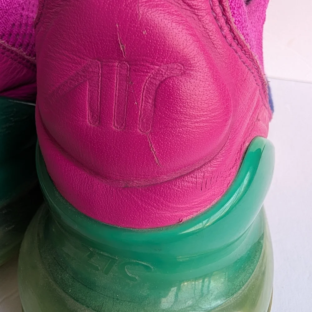 Nike Air Max 270 Knit Sneakers - Pink Blue Teal Men's Size 11